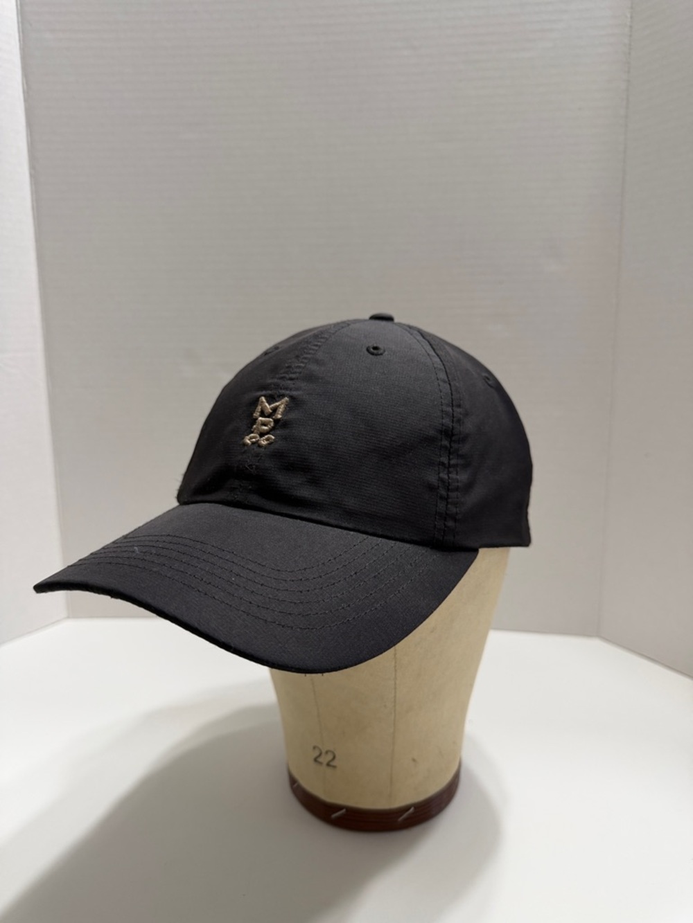 Men's Black Baseball Cap with Embroidered Logo